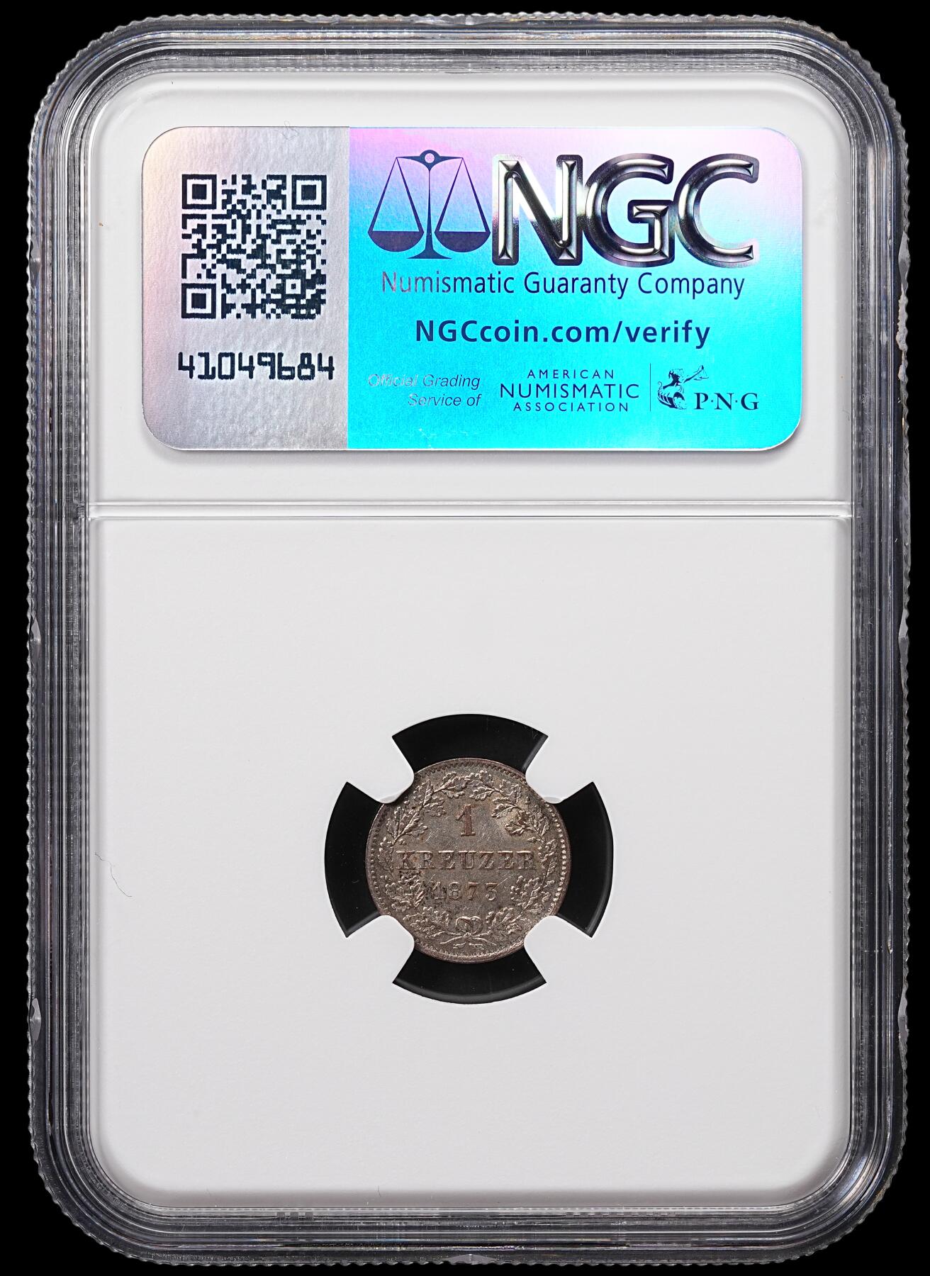 修遠堂世界钱币第八十五期 NGC MS63 1873年符腾堡3克鲁泽
