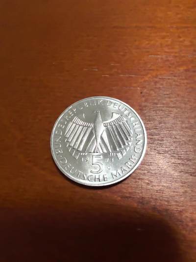 长老汇蛇年精选第四十八场拍卖 1973西德法兰克福议会5马克银币，11.2克625银