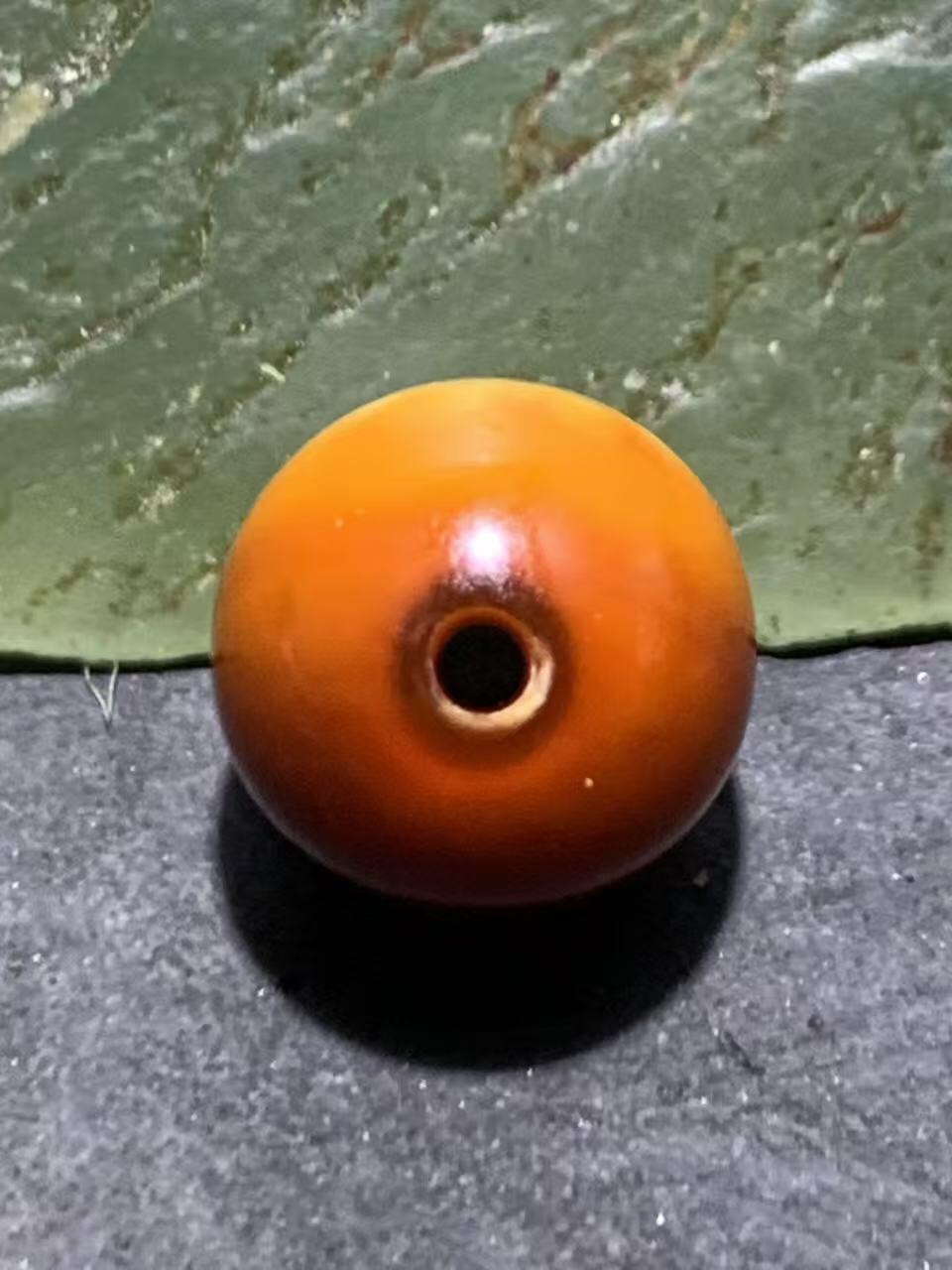精美高玉化天眼纹缠丝玛瑙圆珠一颗，