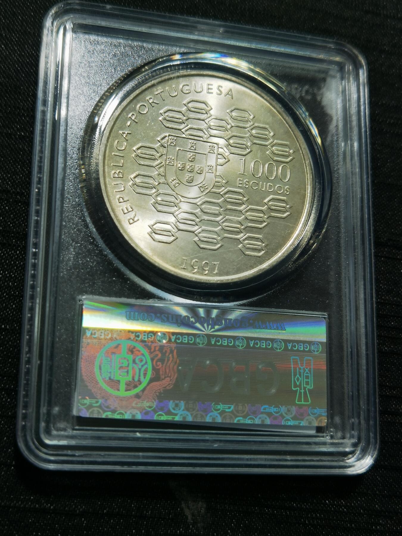 天下钱庄专场欢迎参拍 葡萄牙1000埃斯库多银币