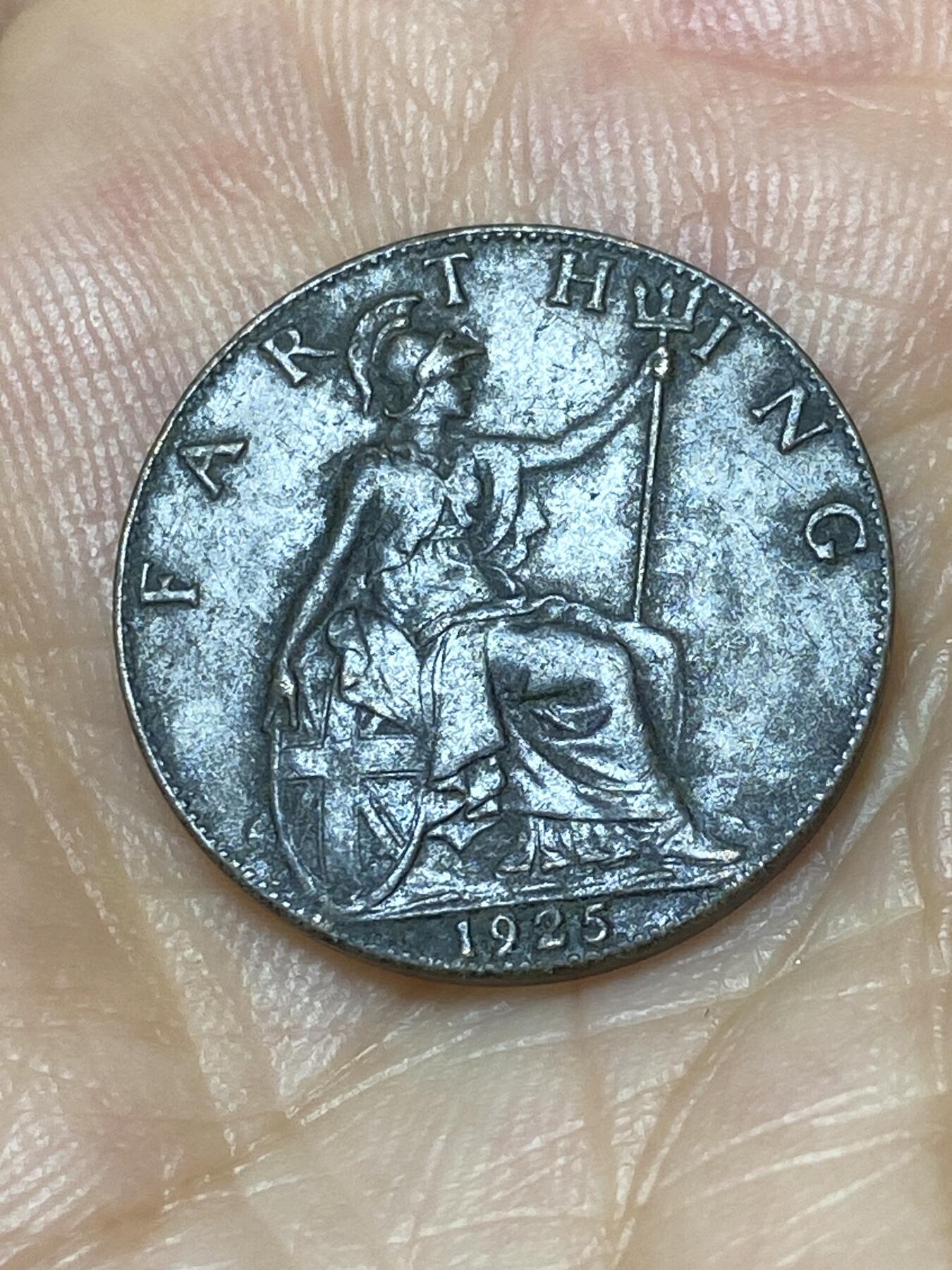 2025年第九十三场(总第一百一十九场）外国好品散币(免佣金) 英国🇬🇧1925年1法新(乔治五世第二版，关门年)