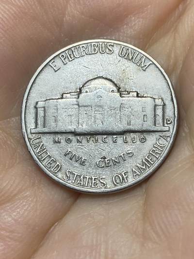 2025年第九十三场(总第一百一十九场）外国好品散币(免佣金) - 美国🇺🇸1956年5分(杰斐逊5分，第三版D标丹佛造)