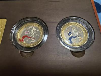 长老汇蛇年精选第四十八场拍卖 2002英国曼切斯特英联邦运动会4枚套装——英格兰+苏格兰+威尔士+北爱尔兰2英镑镀金加厚精制银币，盒证全