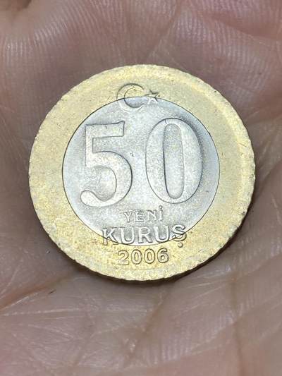 2025年第九十三场(总第一百一十九场）外国好品散币(免佣金) - 土耳其🇹🇷2006年50库鲁(建国后第十套)