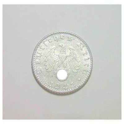 德国第三帝国1943年J版50芬尼 爽品 - 德国第三帝国1943年J版50芬尼 爽品