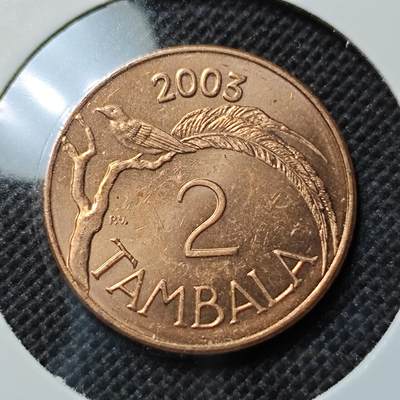 KK钱币收藏小铺 第341场 2月预留时间 周末发货 - 2003马拉维2坦巴拉