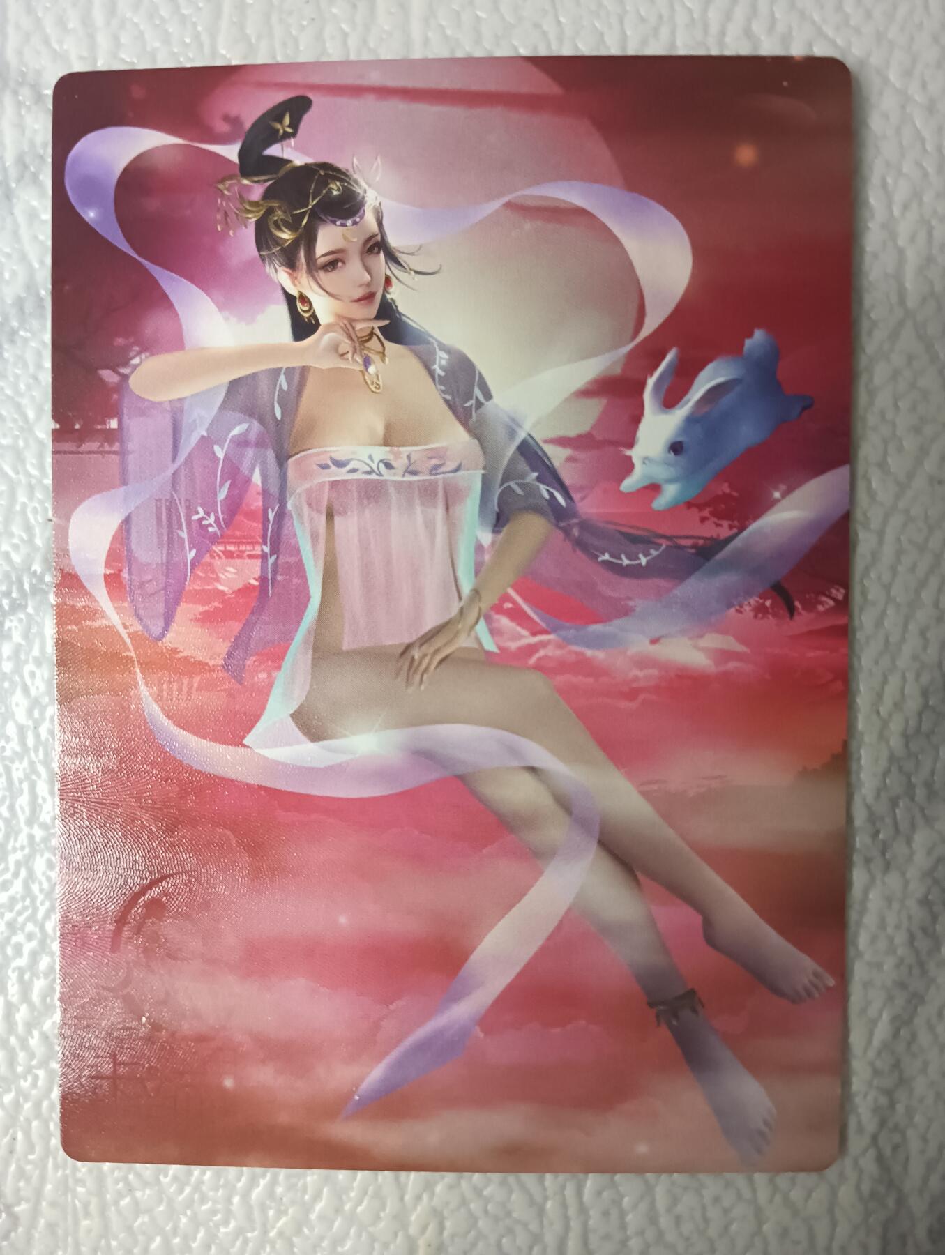 花开卡拍第39期（9月21号周日截拍，品控勿拍!!!拍品不寄存，运费5元，自制卡难免瑕疵，可能存在轻微撞角爆边等出厂瑕疵，品控介意勿拍！） 卡颜月色 兔年特卡 粗闪