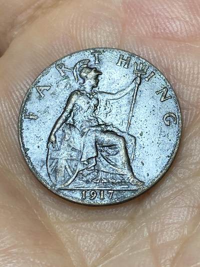 2025年第九十三场(总第一百一十九场）外国好品散币(免佣金) - 英国🇬🇧1917年1法新(乔治五世第一版)
