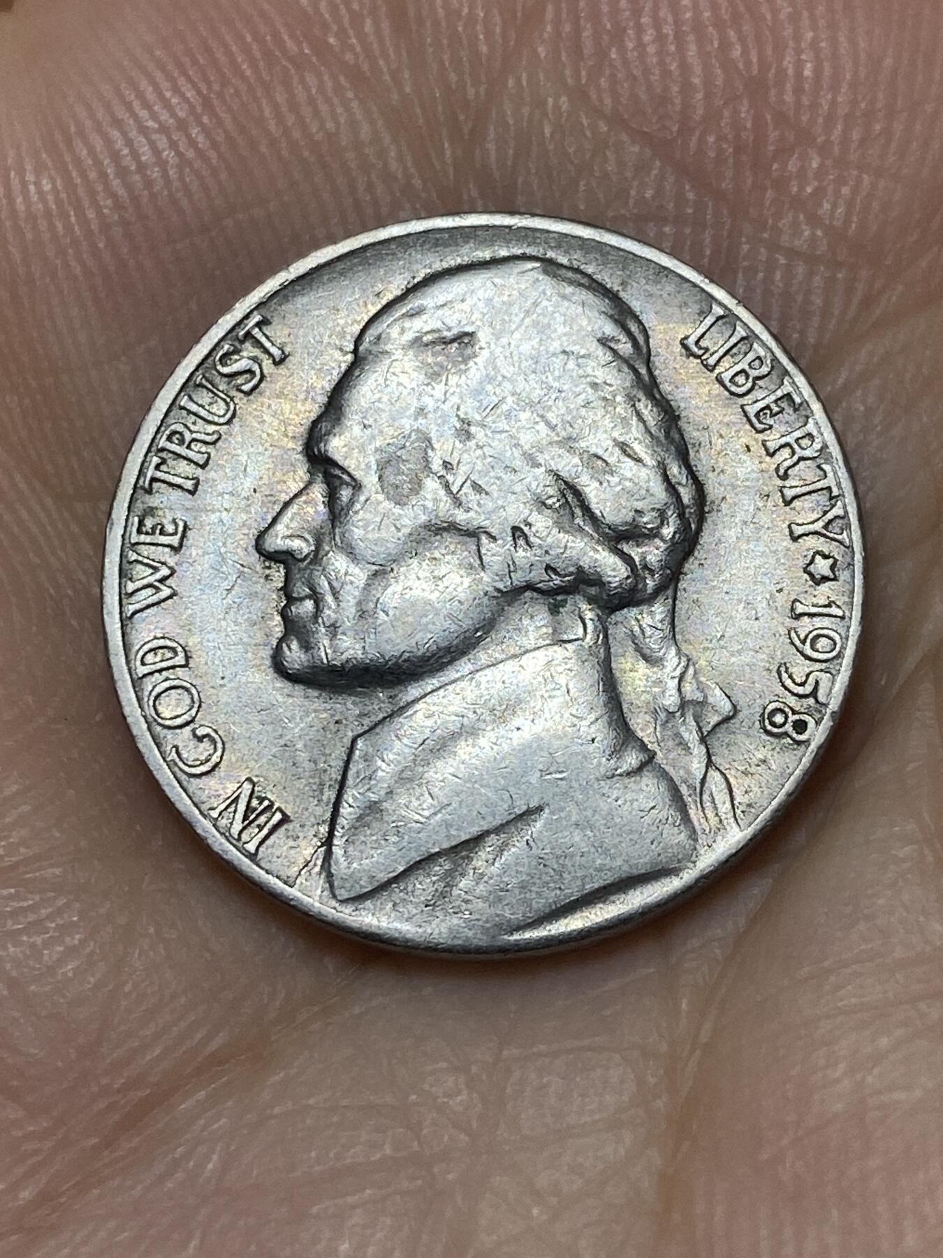 2025年第九十三场(总第一百一十九场）外国好品散币(免佣金) 美国🇺🇸1958年5分(杰斐逊5分，第三版D标丹佛造)