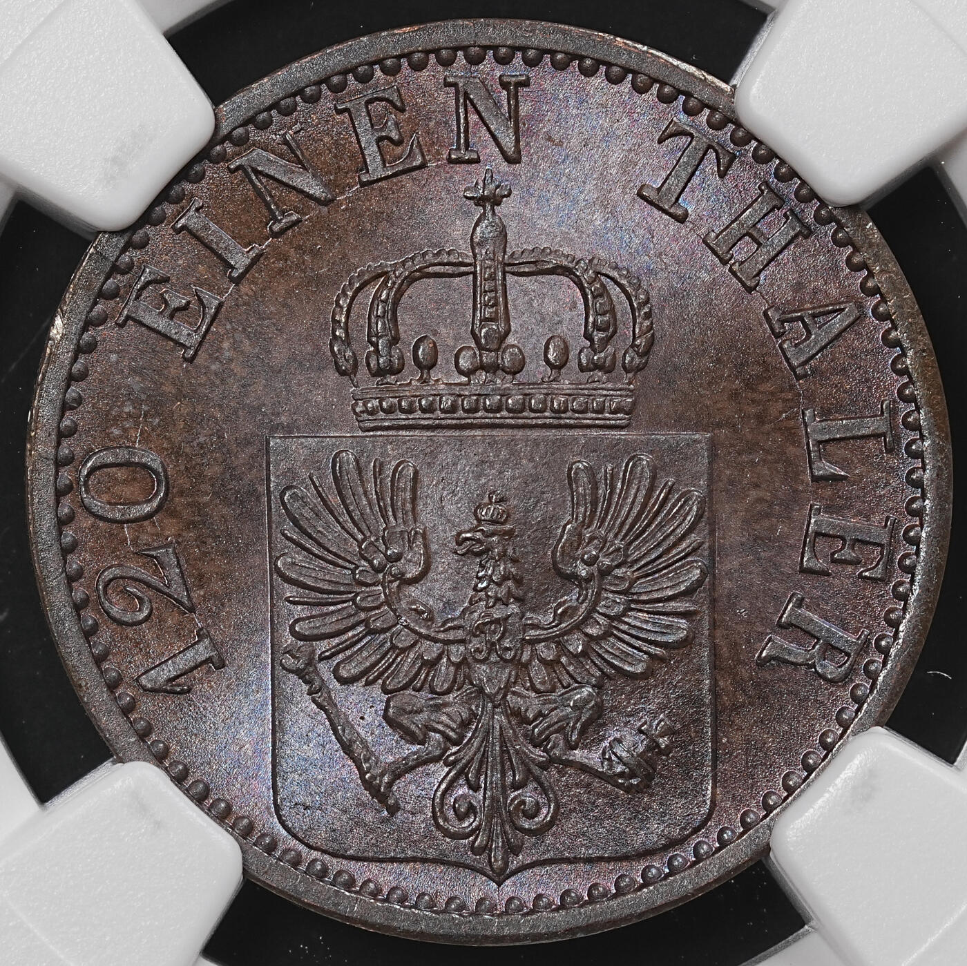 修遠堂世界钱币第八十五期 NGC MS64BN 1871年普鲁士3芬尼铜币