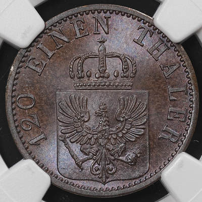 修遠堂世界钱币第八十五期 - NGC MS64BN 1871年普鲁士3芬尼铜币