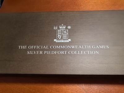 长老汇蛇年精选第四十八场拍卖 2002英国曼切斯特英联邦运动会4枚套装——英格兰+苏格兰+威尔士+北爱尔兰2英镑镀金加厚精制银币，盒证全