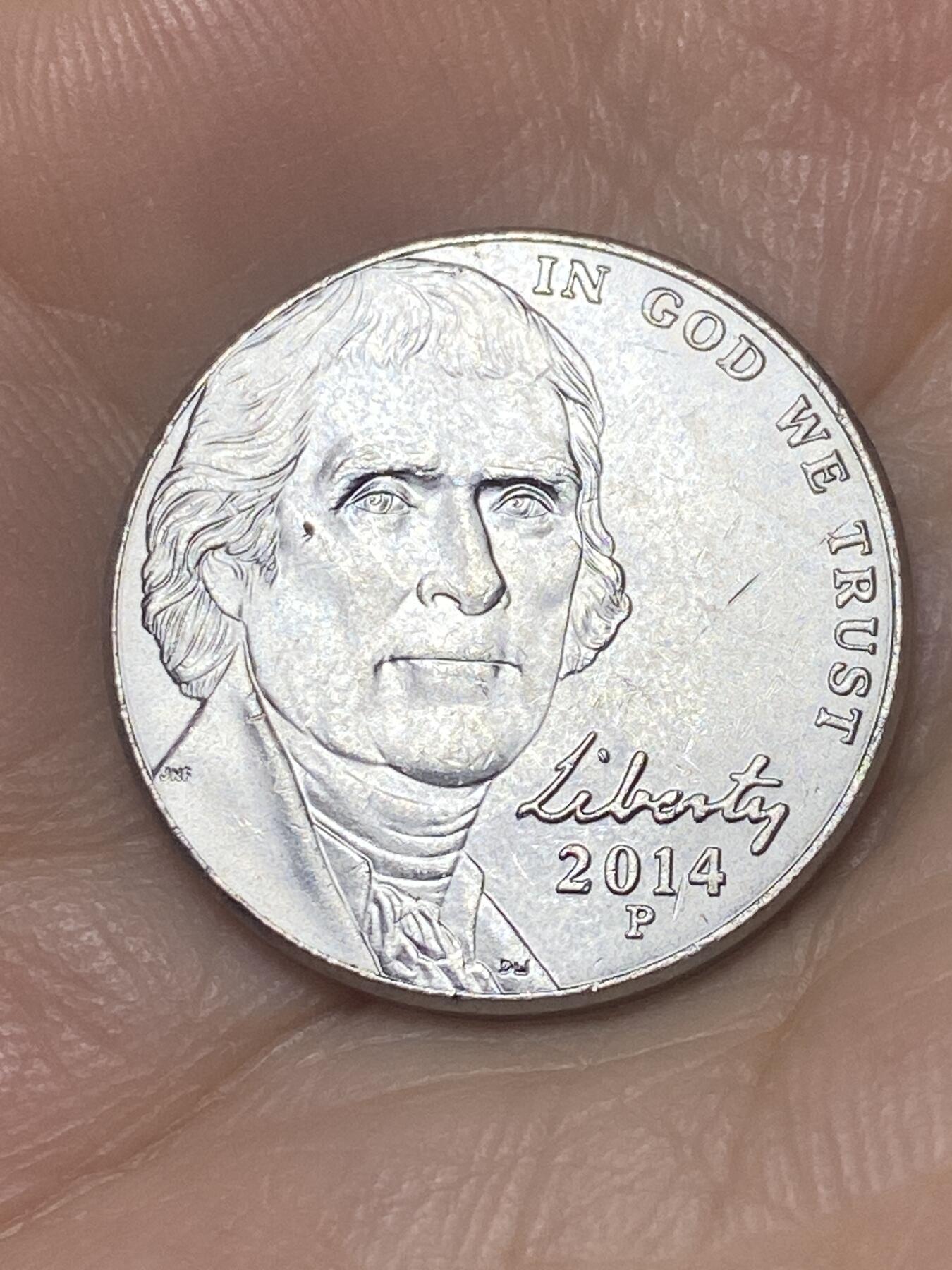 2025年第九十三场(总第一百一十九场）外国好品散币(免佣金) 美国🇺🇸2014年5分(杰斐逊5分，第四版P标费城造)