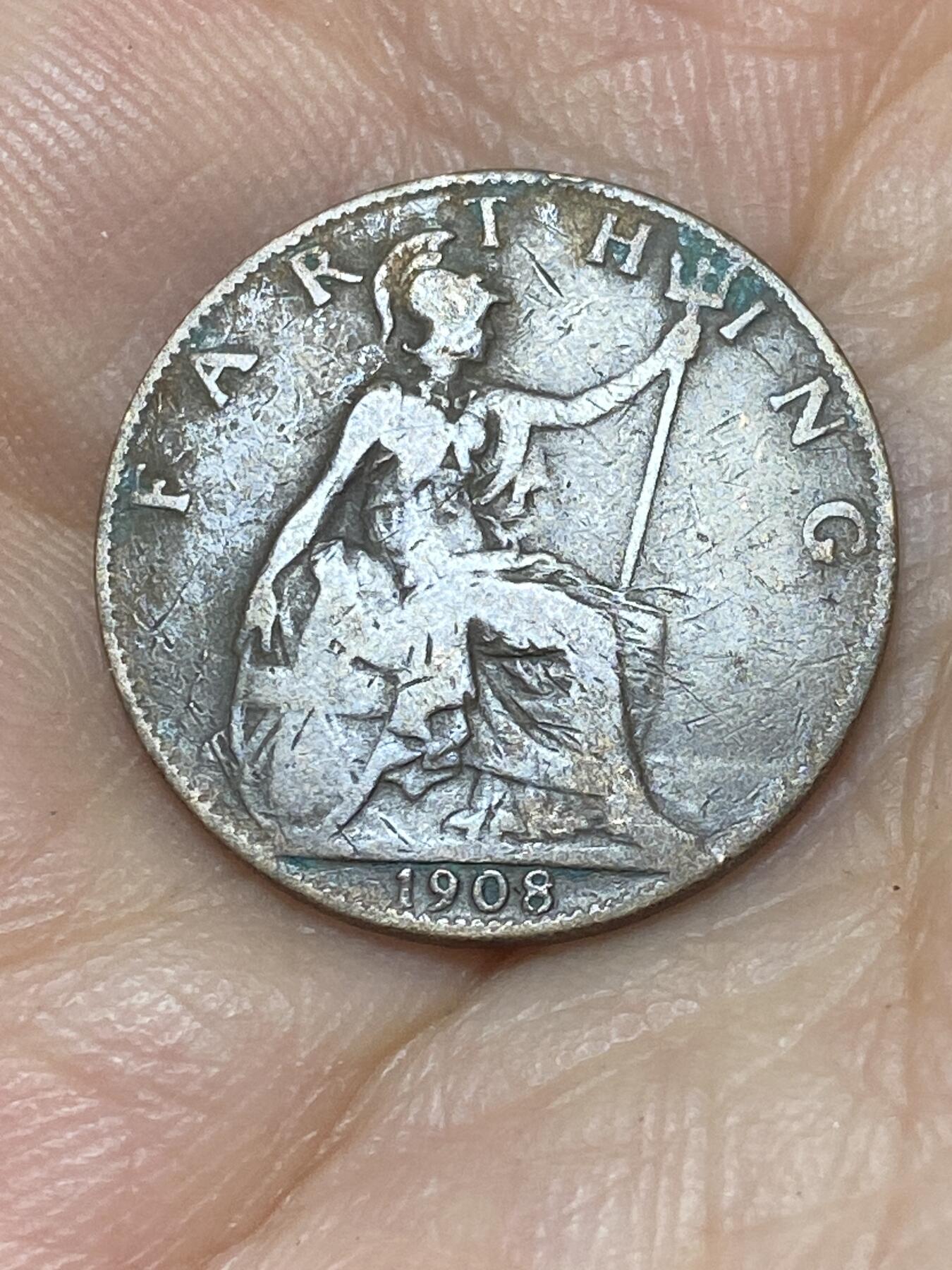2025年第九十三场(总第一百一十九场）外国好品散币(免佣金) 英国🇬🇧1908年1法新(爱德华七世时期)