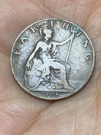 2025年第九十三场(总第一百一十九场）外国好品散币(免佣金) - 英国🇬🇧1908年1法新(爱德华七世时期)