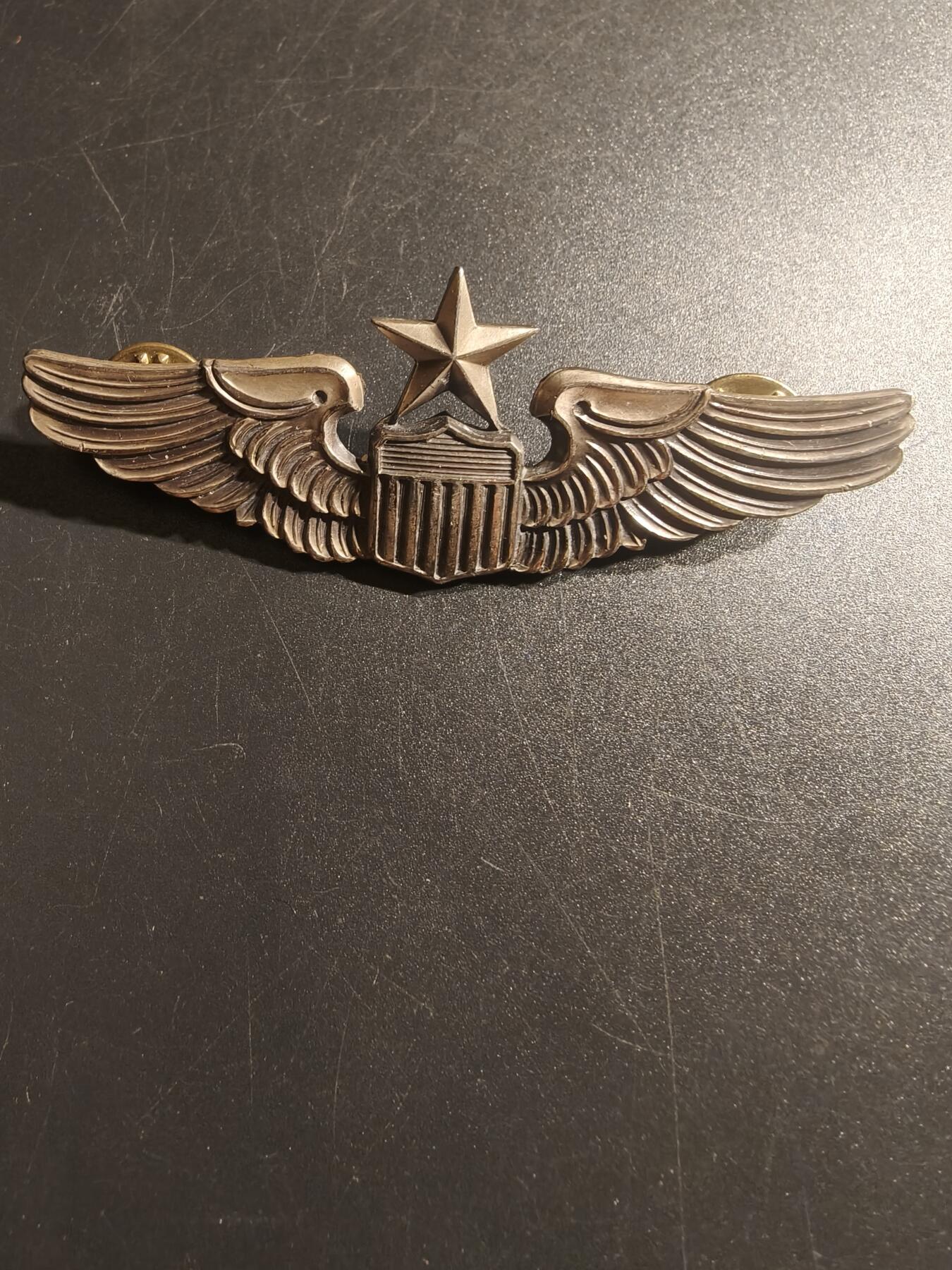 老王徽章第150期 美国空军飞行员中级技能章   925银    梅耶厂造    全尺寸3英寸