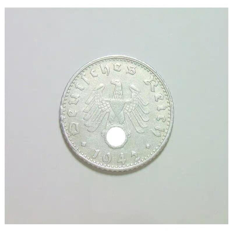 稀年 德国第三帝国1942年G版50芬尼 极美品