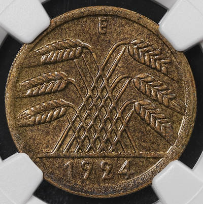 修遠堂世界钱币第八十五期 - NGC MS63 1924年德国50芬尼 E厂铭