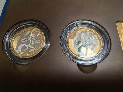 长老汇蛇年精选第四十八场拍卖 2002英国曼切斯特英联邦运动会4枚套装——英格兰+苏格兰+威尔士+北爱尔兰2英镑镀金加厚精制银币，盒证全