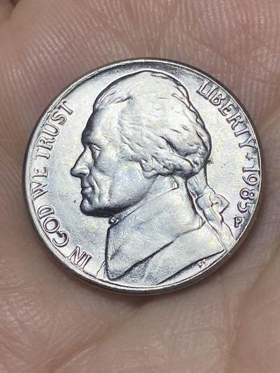2025年第九十三场(总第一百一十九场）外国好品散币(免佣金) - 美国🇺🇸1985年5分(杰斐逊5分，第三版P标费城造)