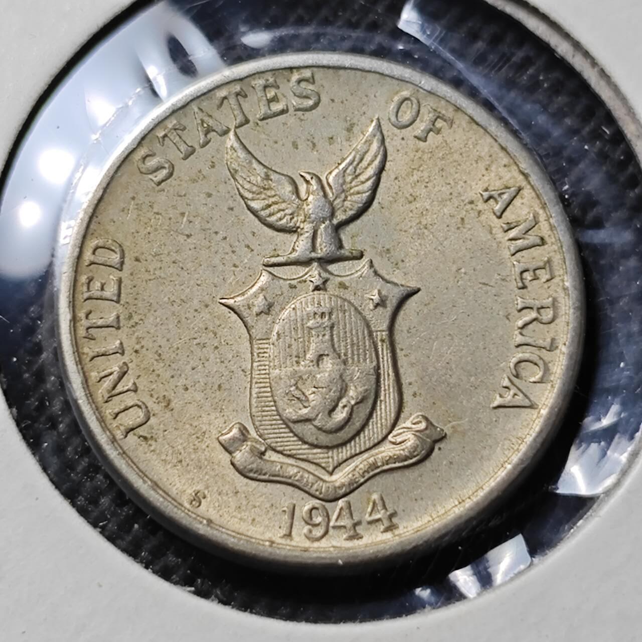 KK钱币收藏小铺 第341场 2月预留时间 周末发货 1944美属菲律宾5分