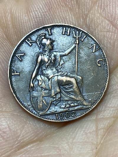 2025年第九十三场(总第一百一十九场）外国好品散币(免佣金) - 好品–英国🇬🇧1902年1法新(爱德华七世加冕年，首发年)