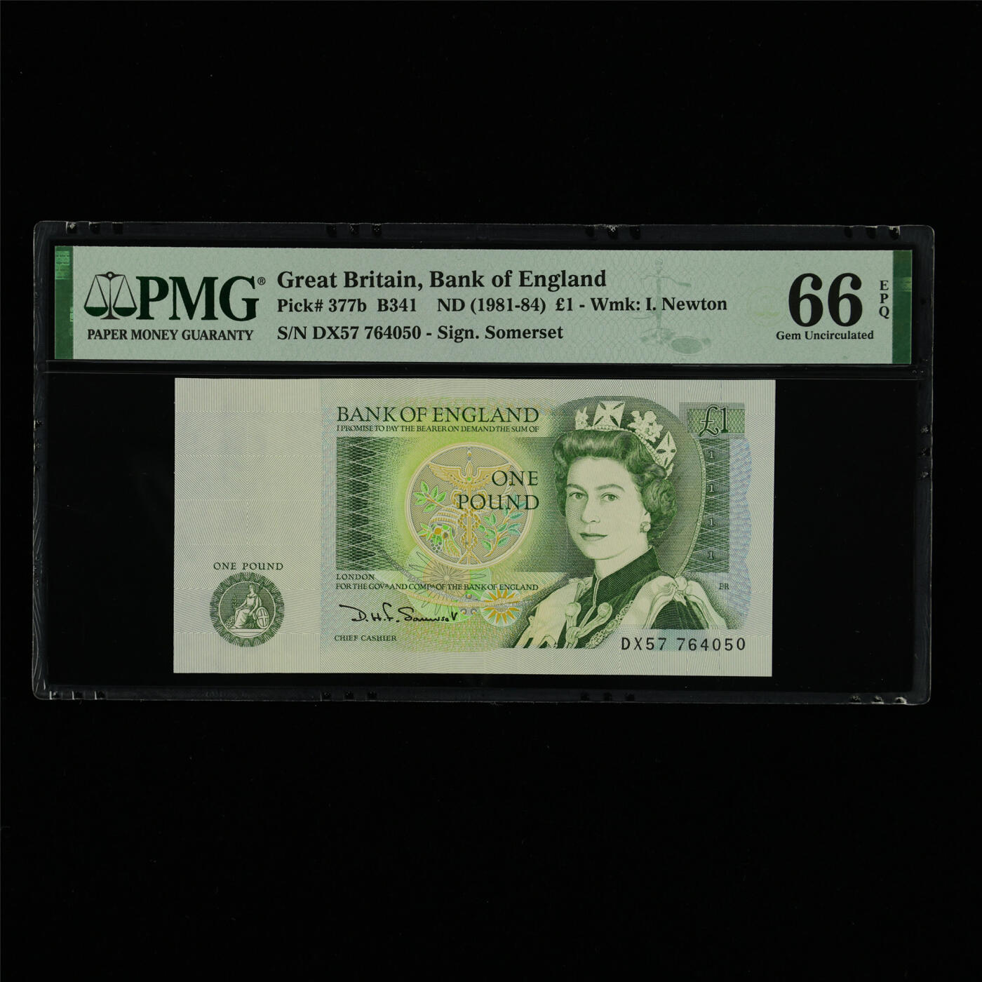 【亘邦集藏】第213期拍卖 1981-84年 英格兰1镑 PMG 66EPQ DX57 764050