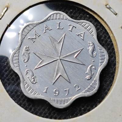 KK钱币收藏小铺 第341场 2月预留时间 周末发货 -  1972马耳他2分
