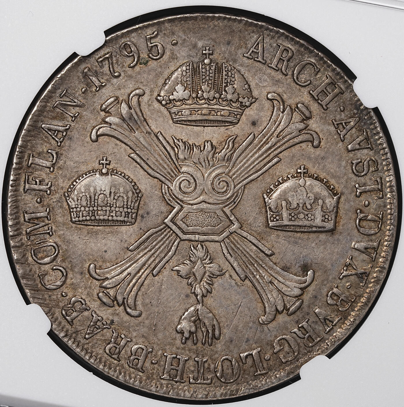 修遠堂世界钱币第八十五期 NGC AU53 1795年神圣罗马帝国-米兰1克朗大银币 有分难得