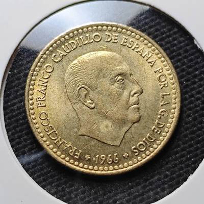 KK钱币收藏小铺 第340场 2月预留时间 周末发货 - 1966西班牙1比塞塔 好品