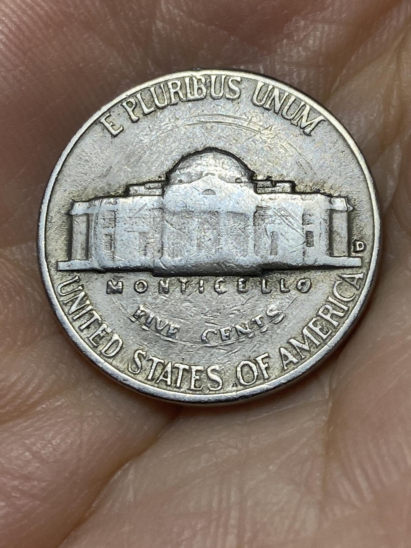 2025年第九十三场(总第一百一十九场）外国好品散币(免佣金) 美国🇺🇸1961年5分(杰斐逊5分，第三版D标丹佛造)