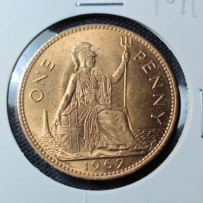 KK钱币收藏小铺 第340场 2月预留时间 周末发货 - 1967英国1便士  好品
