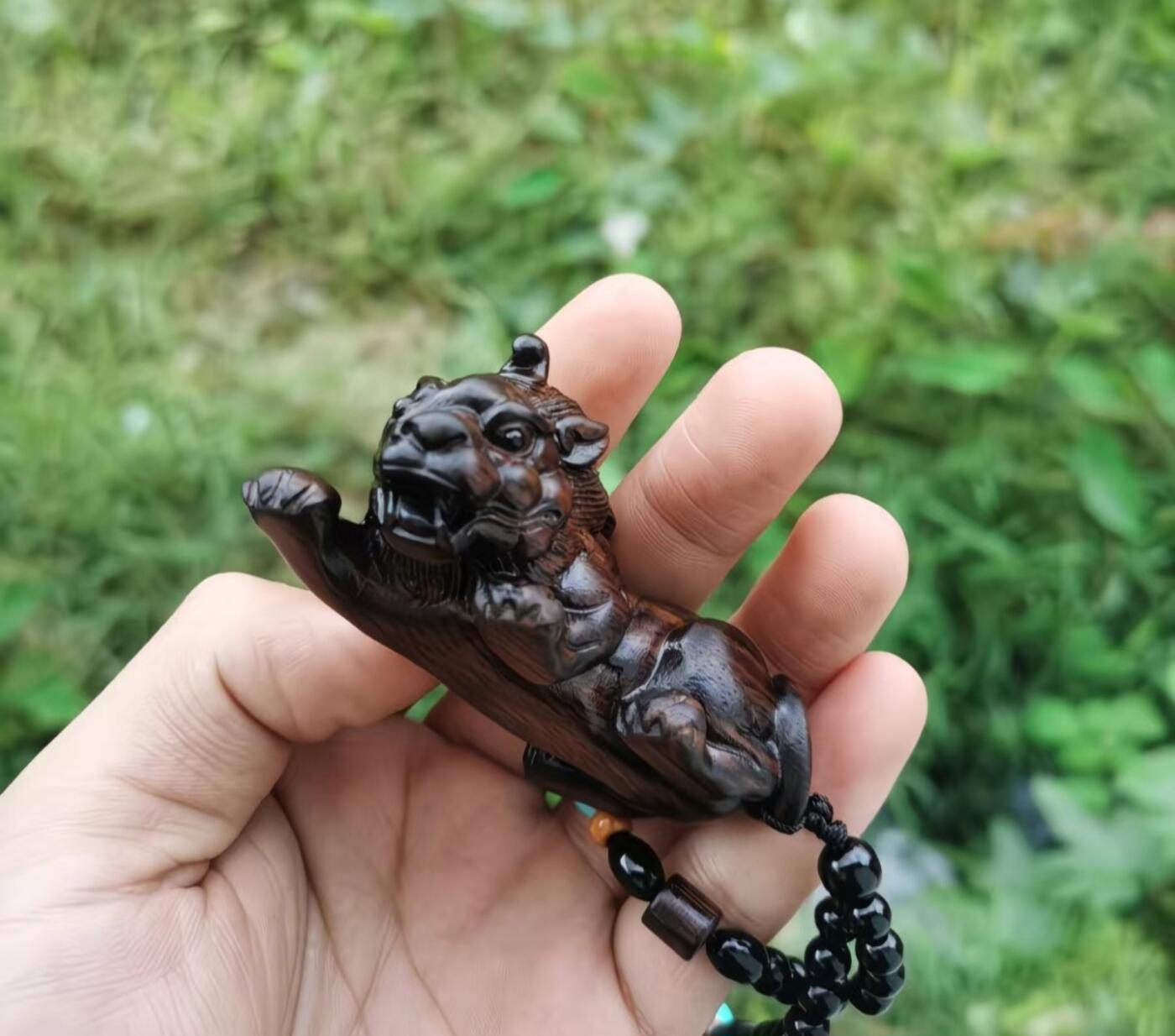 古玩杂相专场《4》 《天禄招财貔貅》沉香木雕 貔貅实木雕刻手把件