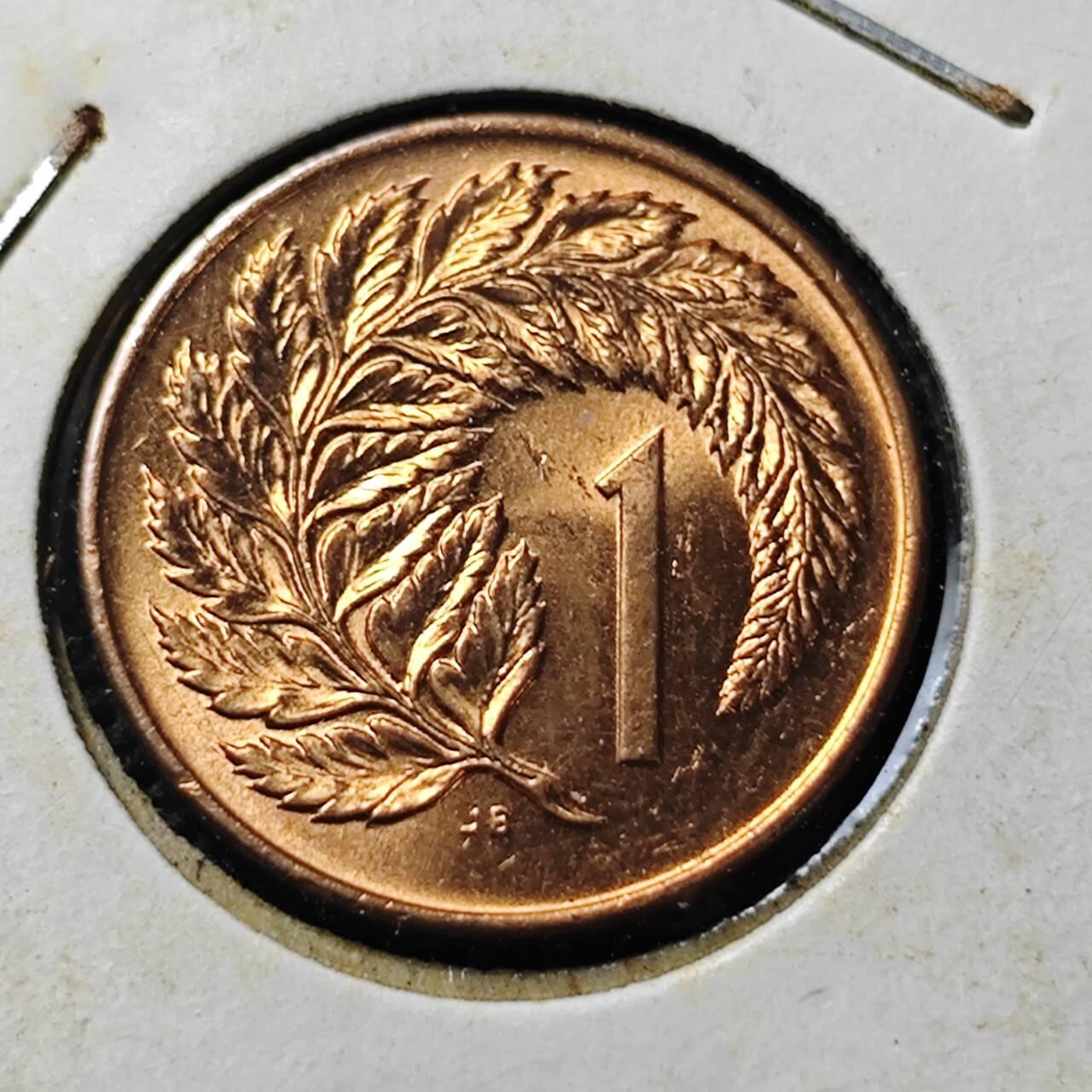 KK钱币收藏小铺 第342场 2月预留时间 周末发货 1972新西兰1分 好品铜币
