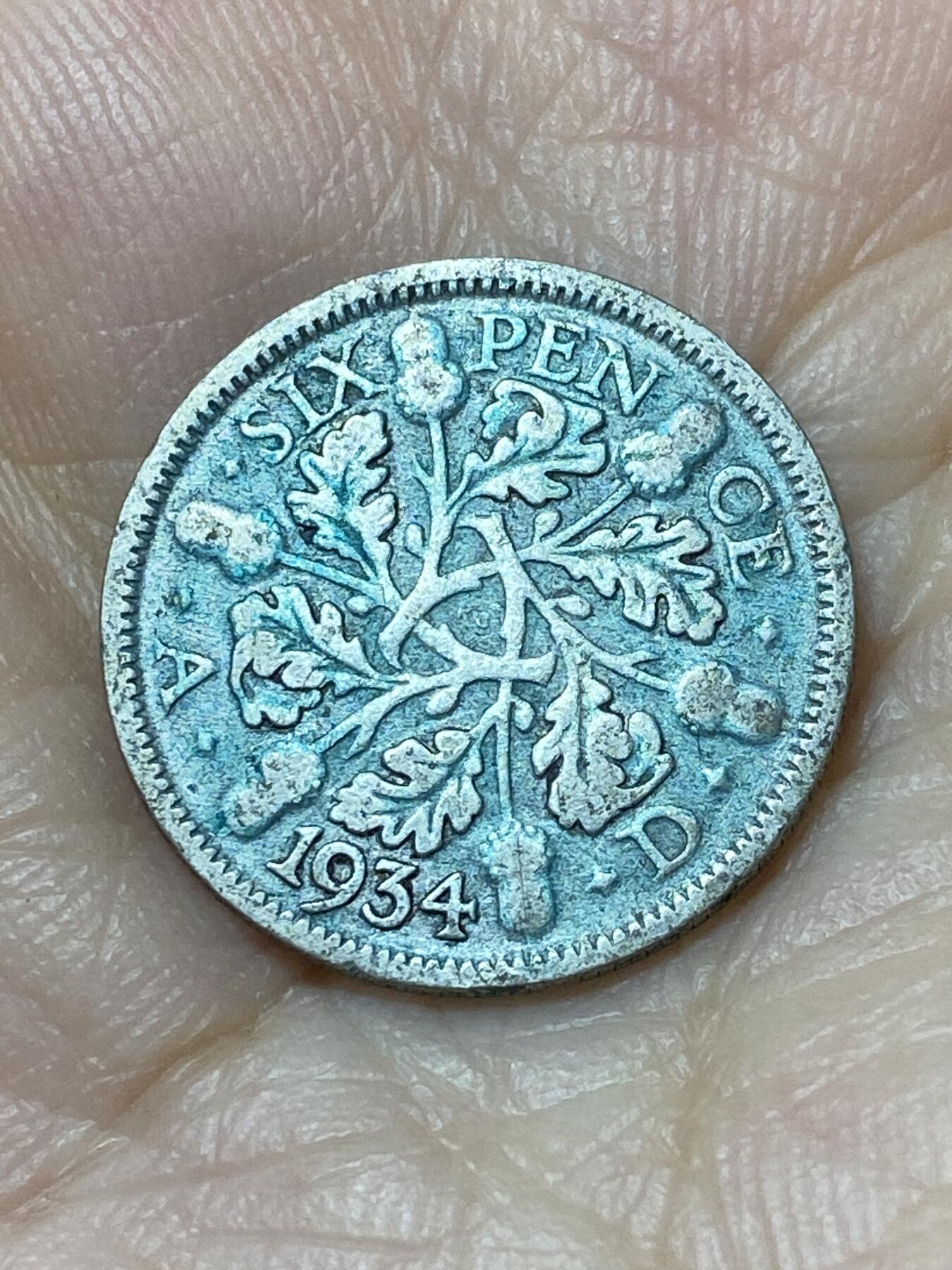 2025年第九十四场(总第一百二十场）外国好品散币(免佣金) 英国🇬🇧1934年6便士银币(乔治五世第五版，500银)