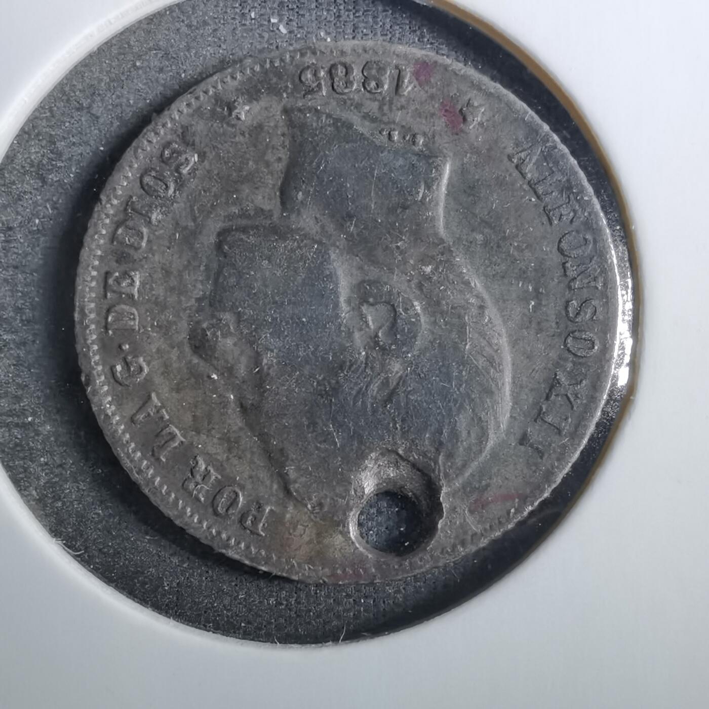 沼泽如烟--第846场 西班牙1885年20分银币