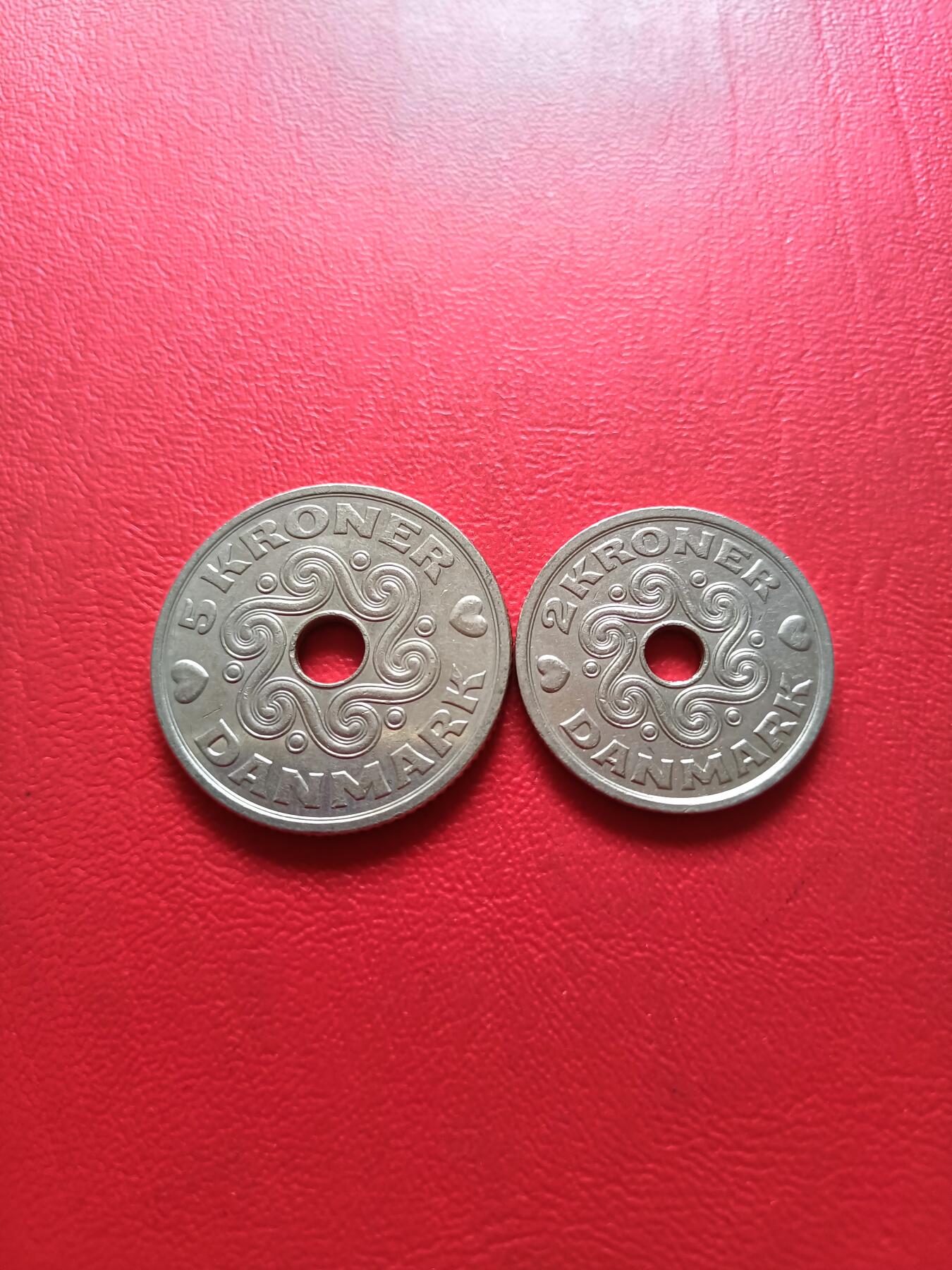 【云涧收藏】第六十四场 丹麦1994年2、5克朗2枚
