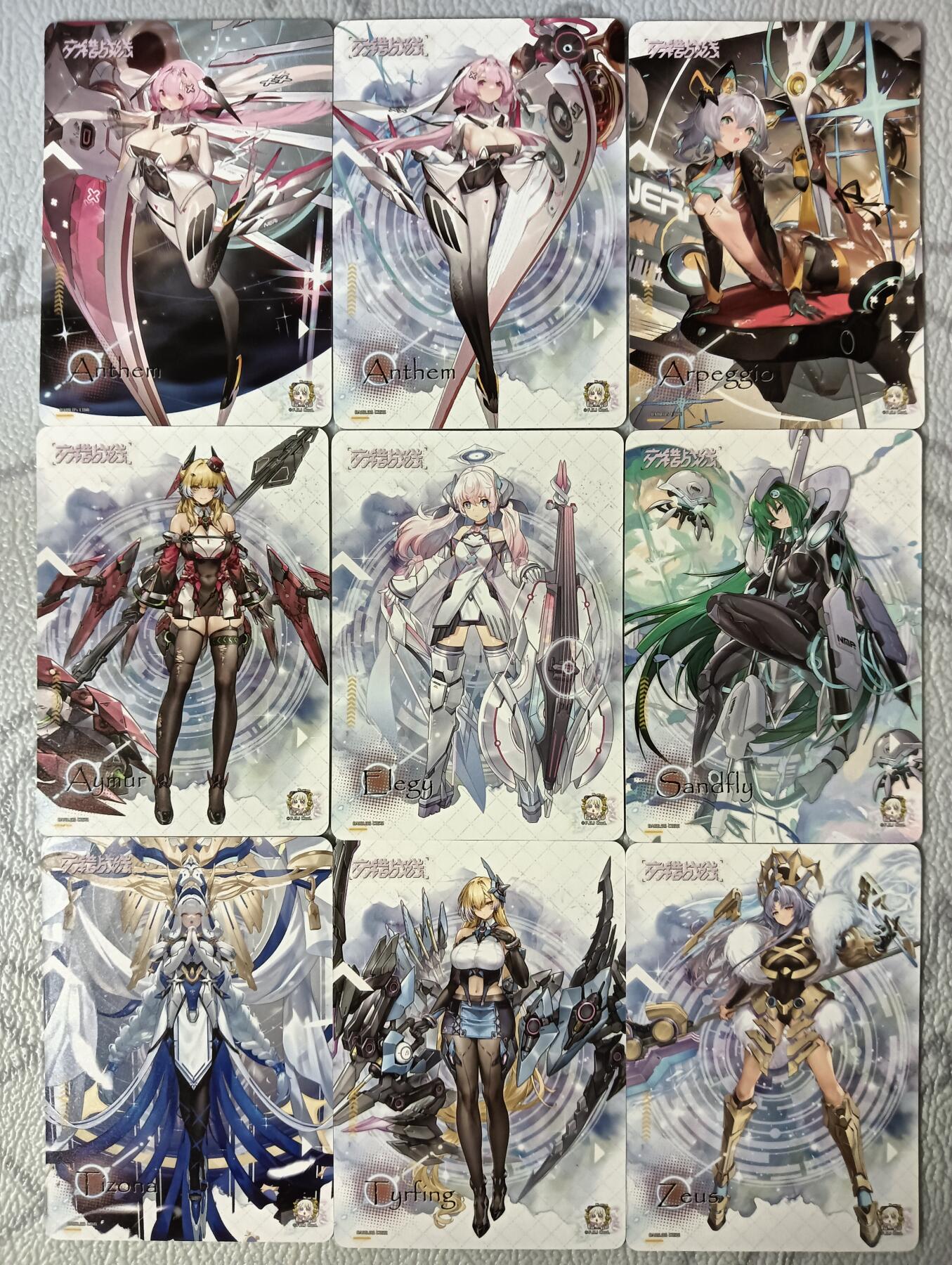 花开卡拍第39期（9月21号周日截拍，品控勿拍!!!拍品不寄存，运费5元，自制卡难免瑕疵，可能存在轻微撞角爆边等出厂瑕疵，品控介意勿拍！） 姬闪卡 交错战线 虚海奇谈套卡  9+1卡头 卡背立绘图