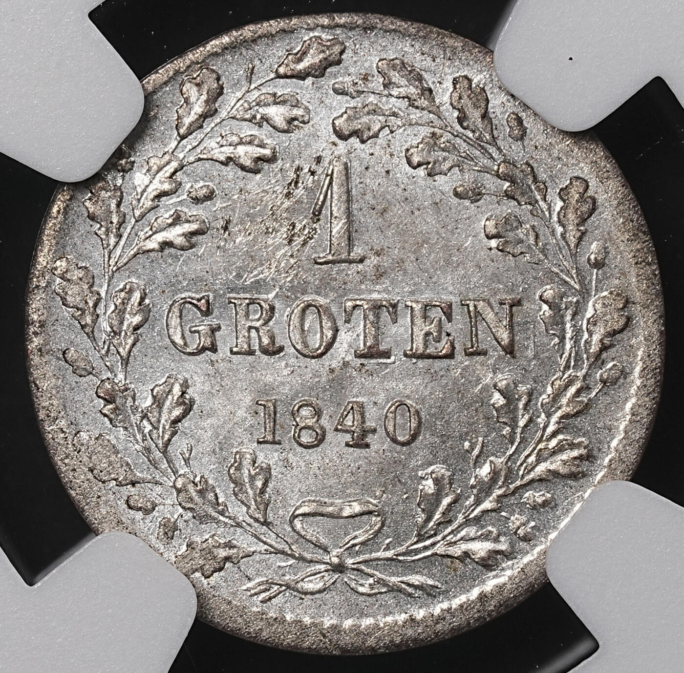 修遠堂世界钱币第八十五期 NGC MS64 1840年不莱梅1格罗滕