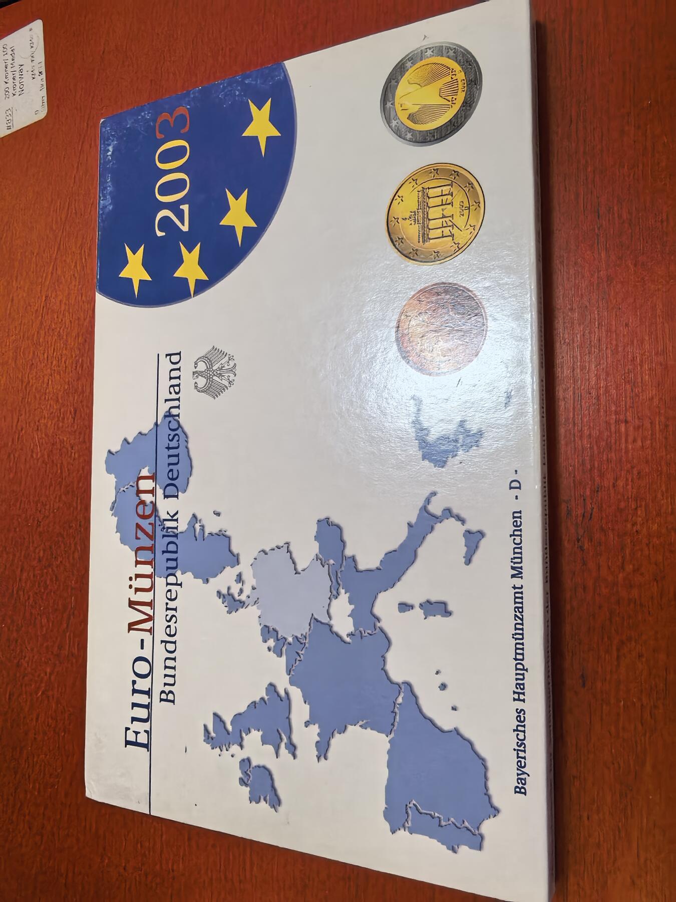 长老汇蛇年精选第四十九场拍卖 2003D德国8枚精制套币，面值3.88欧元，原厂外纸