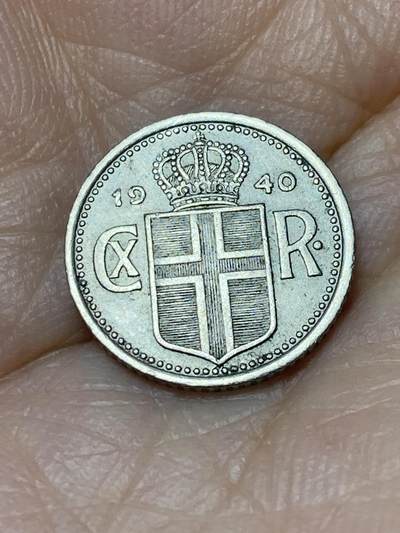 2025年第九十三场(总第一百一十九场）外国好品散币(免佣金) - 稀少好品–丹属冰岛王国1940单年份10奥拉(克里斯蒂安十世时期，无标记版)