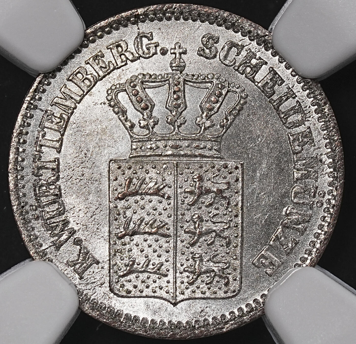 修遠堂世界钱币第八十五期 NGC MS64 1861年符腾堡1克鲁泽