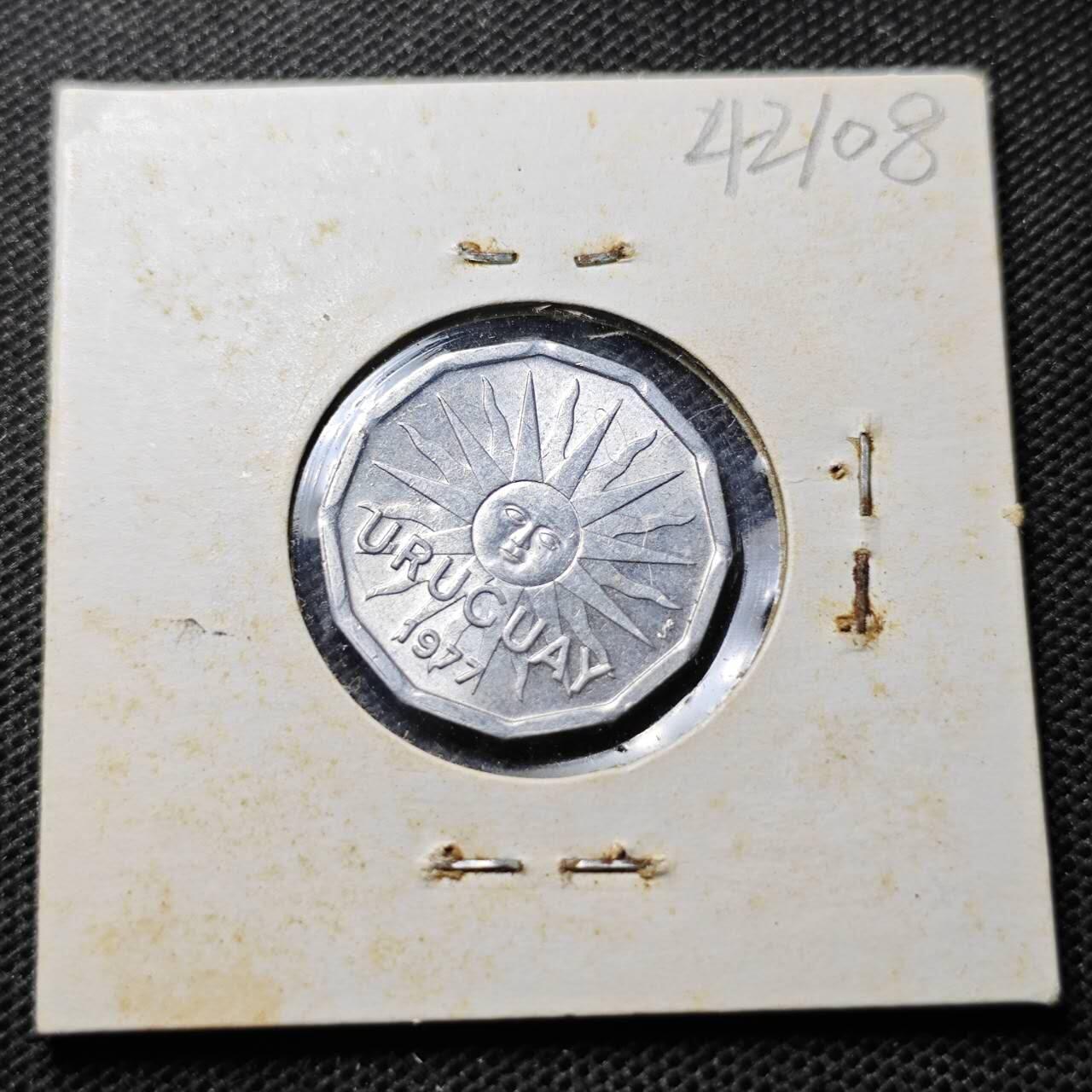 KK钱币收藏小铺 第342场 2月预留时间 周末发货 1977乌拉圭2分 好品