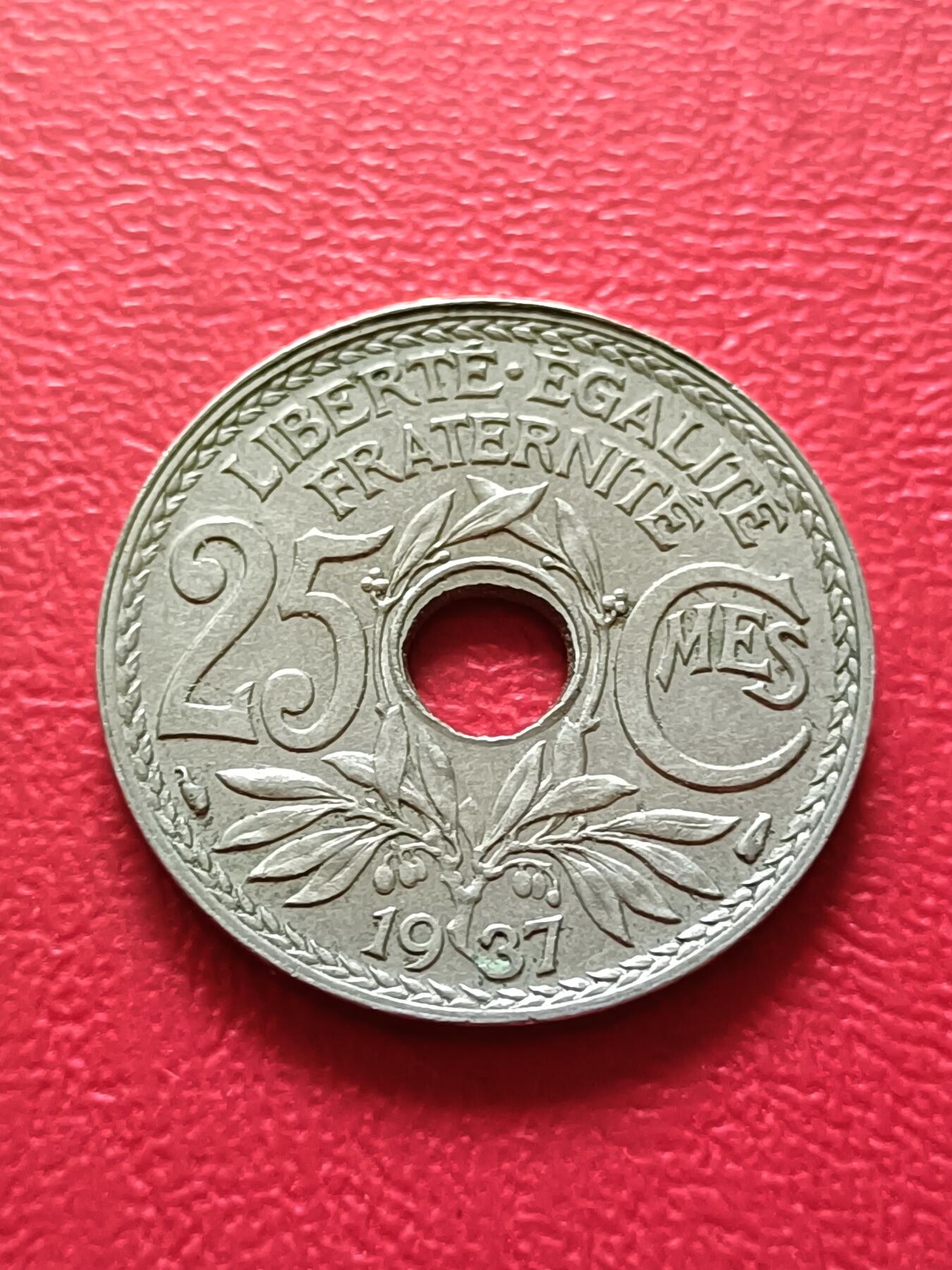 【云涧收藏】第六十四场 法国1937年25生丁