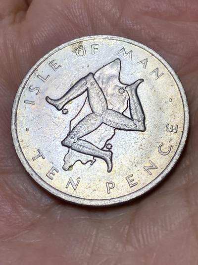 2025年第九十三场(总第一百一十九场）外国好品散币(免佣金) - 英属马恩岛🇮🇲1976年10便士(伊丽莎白二世中年花冠，十进制第二版)