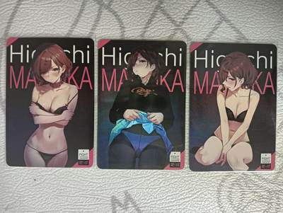 花开卡拍第39期（9月21号周日截拍，品控勿拍!!!拍品不寄存，运费5元，自制卡难免瑕疵，可能存在轻微撞角爆边等出厂瑕疵，品控介意勿拍！） - 老郑卡牌 动漫美女 娇羞 半遮半掩这种状态很好 折光彩闪