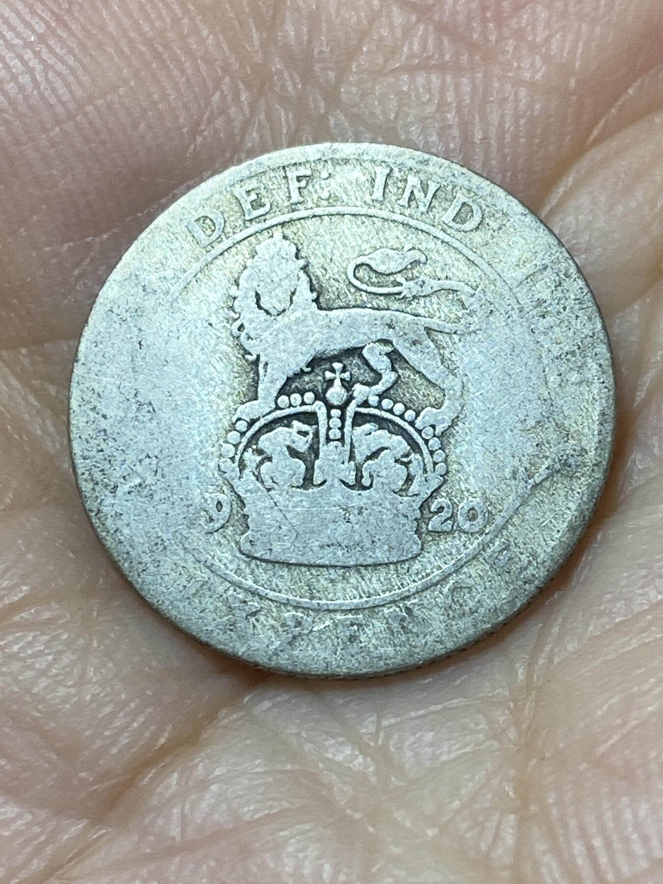 2025年第九十四场(总第一百二十场）外国好品散币(免佣金) 英国🇬🇧1920年6便士银币(乔治五世第一版，关门年，925银)