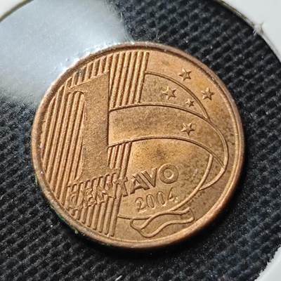KK钱币收藏小铺 第342场 2月预留时间 周末发货 -  2004巴西1分 好品