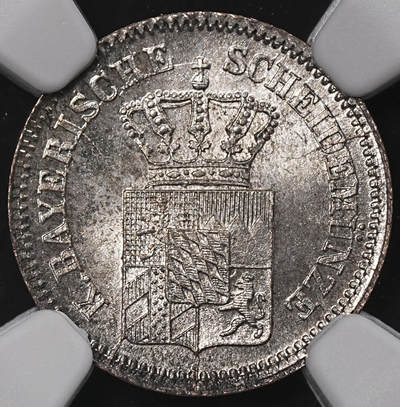 修遠堂世界钱币第八十五期 - NGC MS65 1861年巴伐利亚1克鲁泽