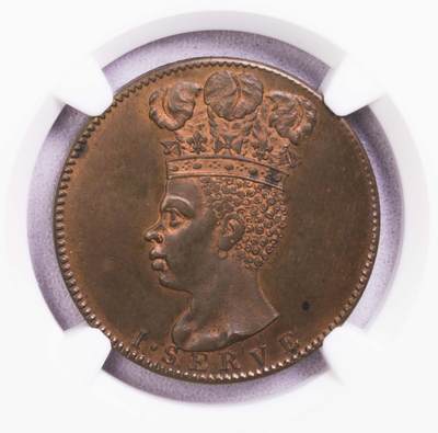 NGC-MS63BN 1788/1792巴巴多斯原铸菠萝头海神铜币一对 - NGC-MS63BN 1788/1792巴巴多斯原铸菠萝头海神铜币一对